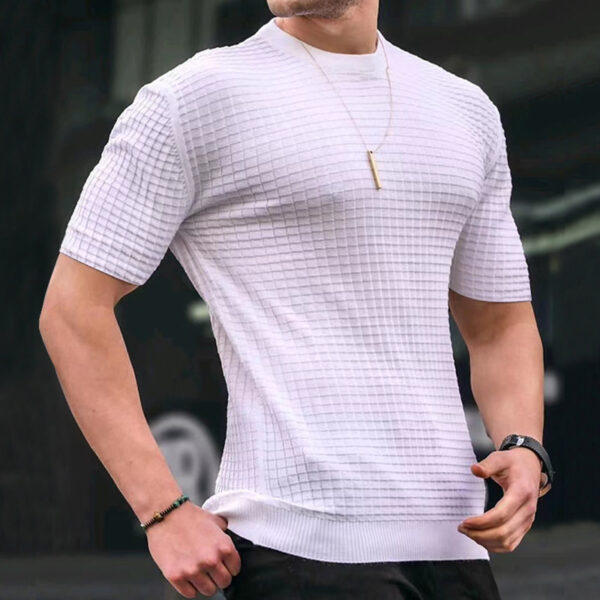 Round Neck Stretch Casual Trend Top T-Shirt