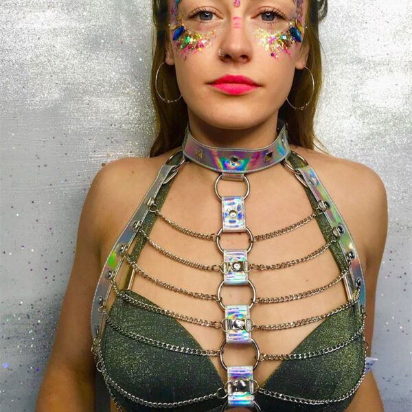 Women Halter Color Body Harness - Image 3