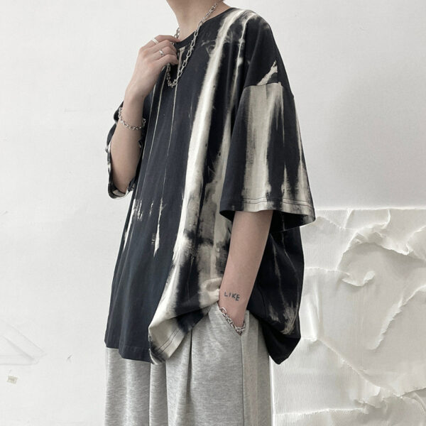 festival Tie-dye Short Sleeve T-shirt Top - Image 3
