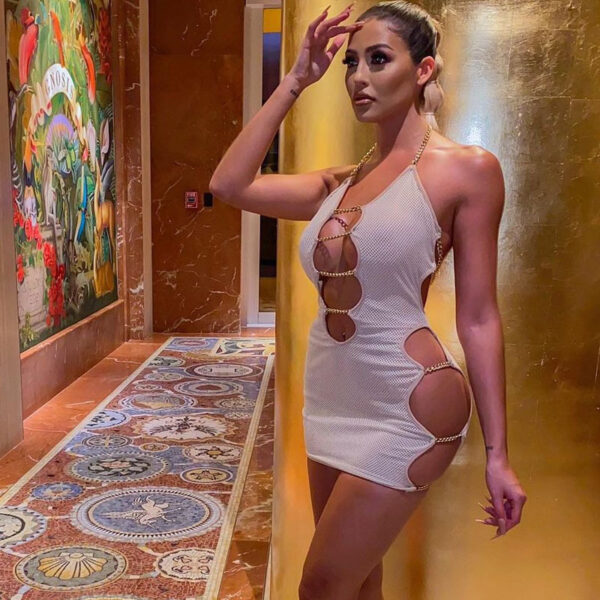 Mesh Neck Halter with Cutout Design