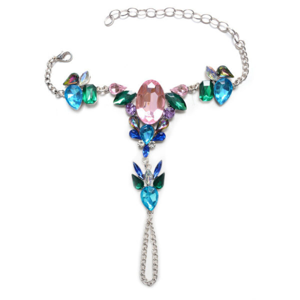 Alloy Color Diamond Exaggerated Anklet - Image 6