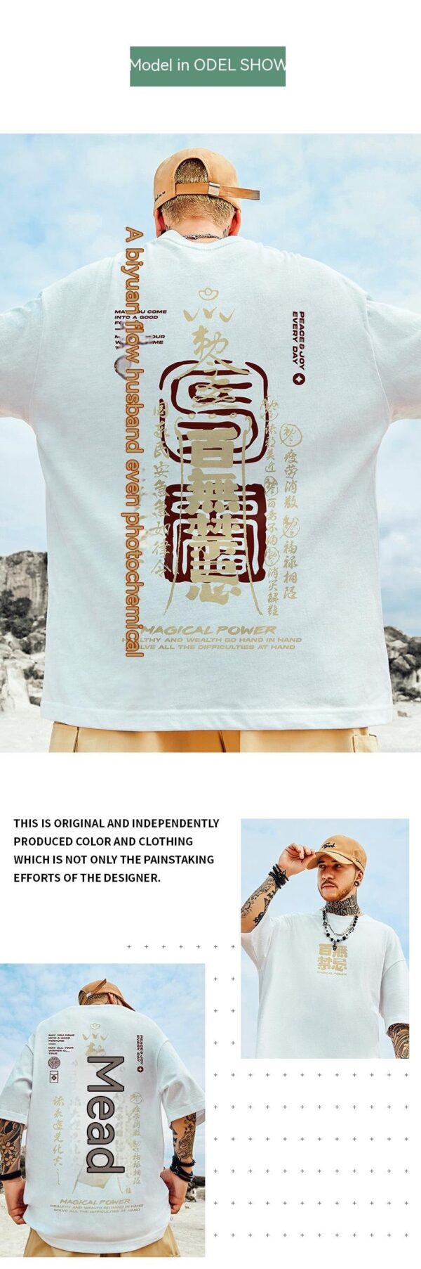 American Loose T-shirt Half Sleeve Over-Size - Image 10