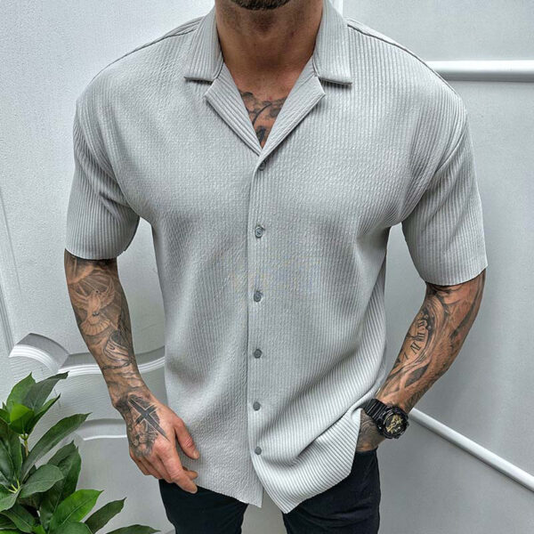 Cozy Short Sleeve Loose Casual Shirt - Image 4