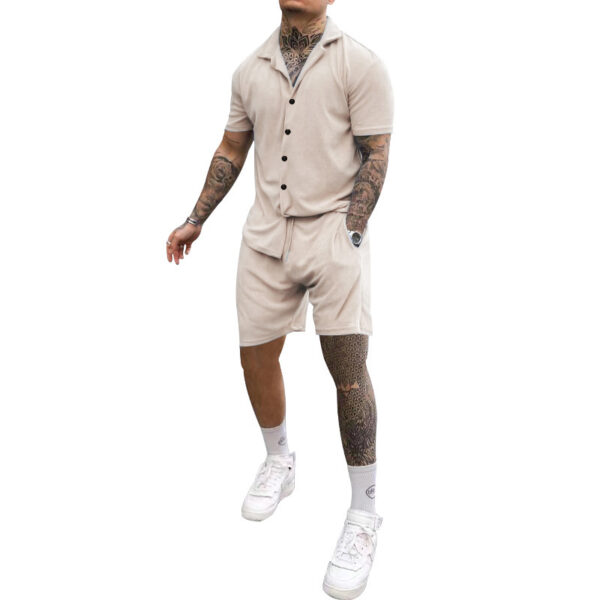 Casual Cozy Short-sleeved Mono-color Loose Two-piece Suit - Image 5