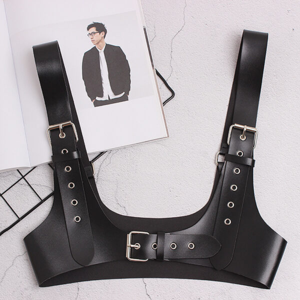 Nightclub Shoulder Lace PU Decorative Belt Strap - Image 2