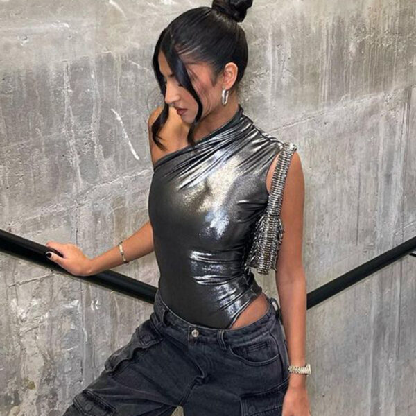 One Shoulder Bodysuit Rave outfit - Image 3