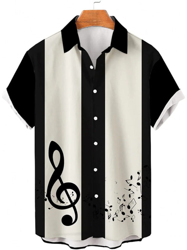 Casual Loose Resort Musical Summer Shirt