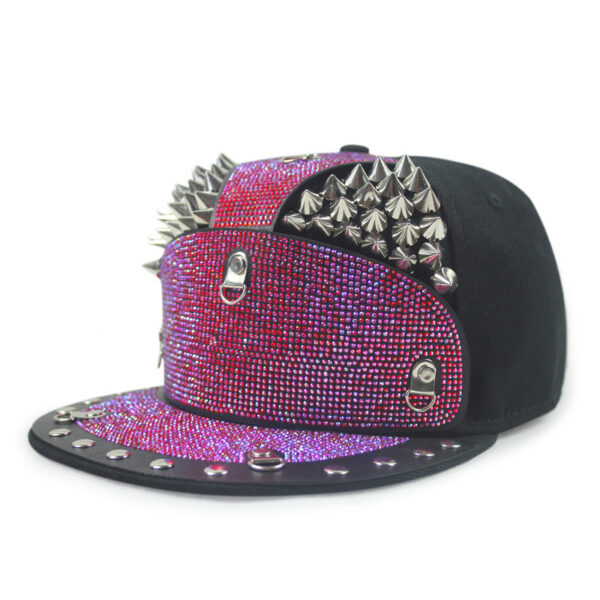 Diamond Armor Tip Rivet Flat Brim Hat - Image 6