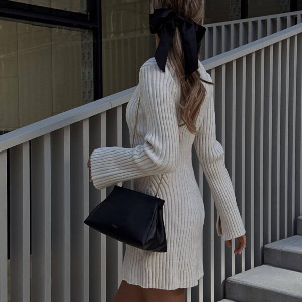 Fashion Slimming Knitted Dress - Image 2