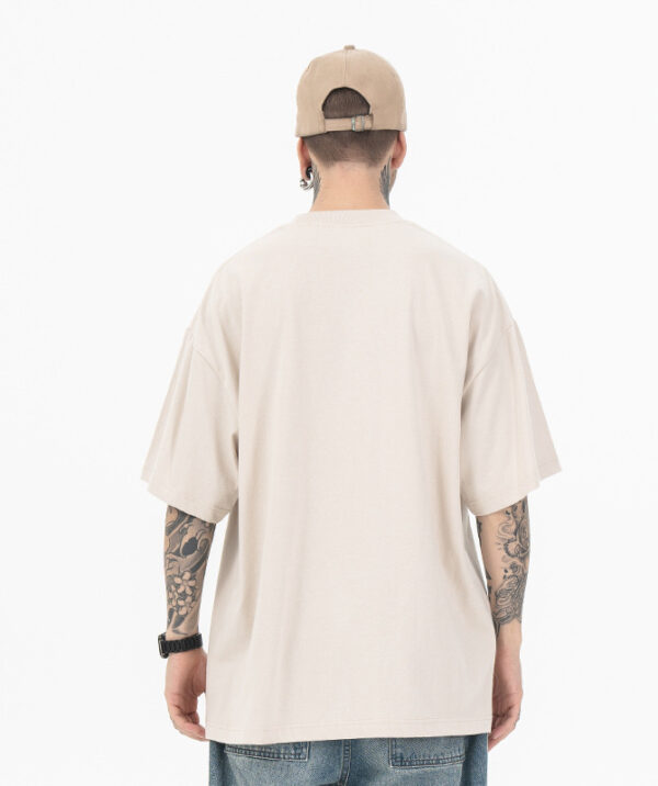 Letter Printing Round Neck Short Sleeve T-shirt - Image 3