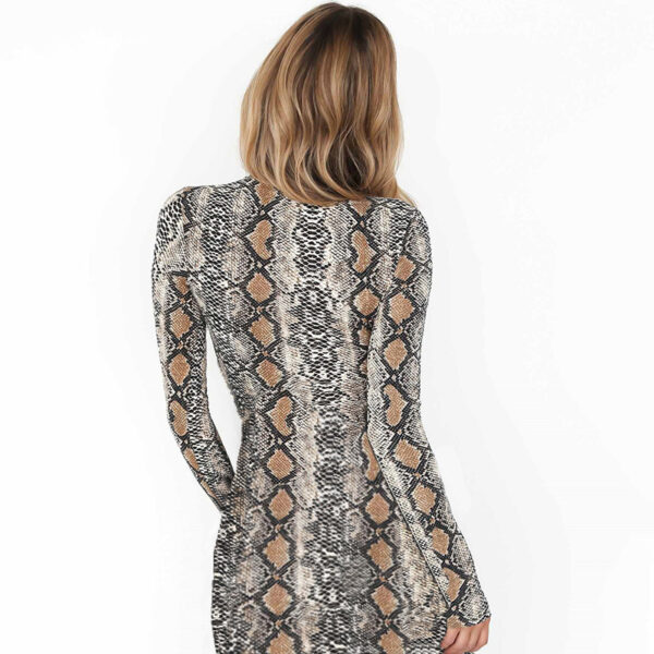 Long Sleeve Serpentine Party Dress - Image 4