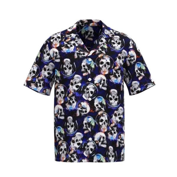 Printing Lapel Short Sleeve Shirt - Image 5