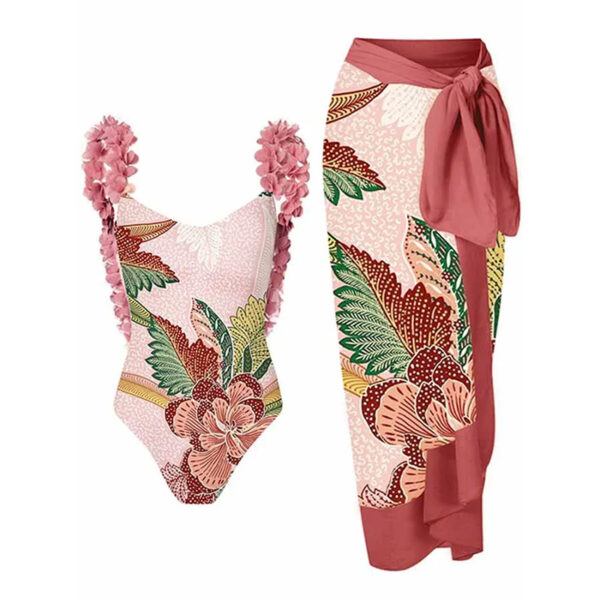 Vintage Ruffled Swimsuit Outfit - Image 7