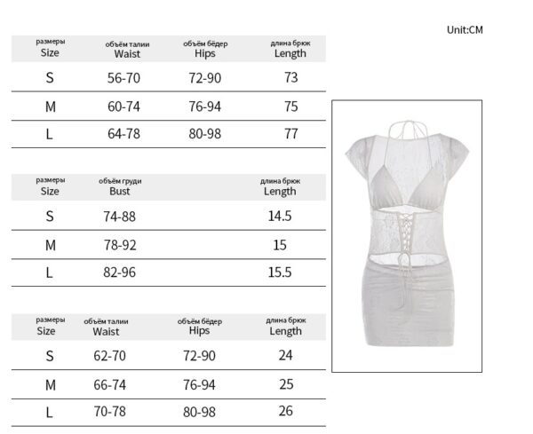 Lace-Trimmed Sheath Skirt & Push-Up Sling Top Set - Image 6