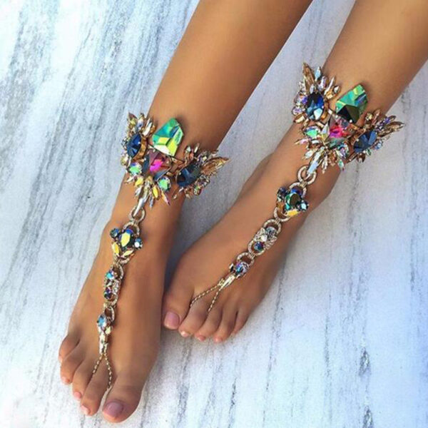 Alloy Color Diamond Exaggerated Anklet