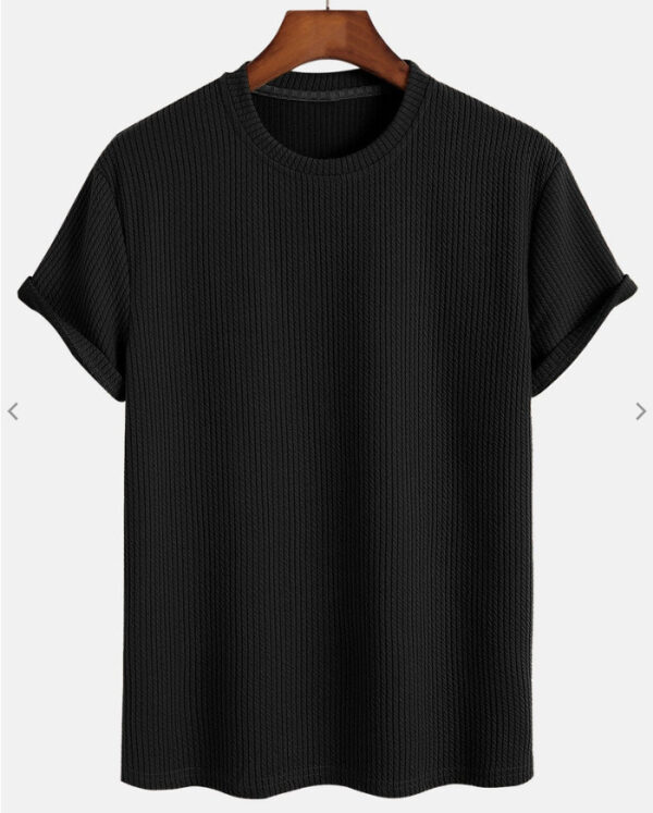Solid Color Loose Round Neck T-shirt - Image 2