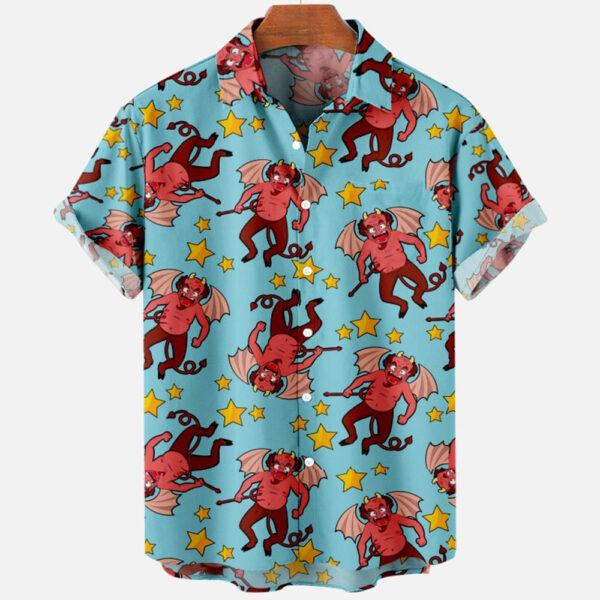 Printing Lapel Short Sleeve Shirt