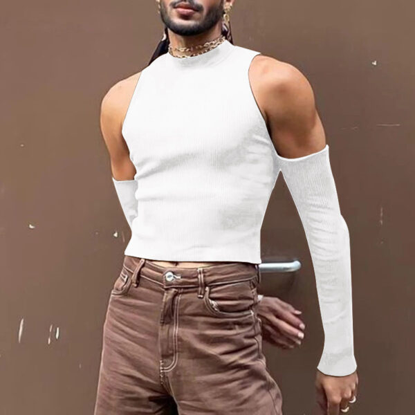Off-the-shoulder Long Sleeve Casual Turtleneck T-shirt - Image 3