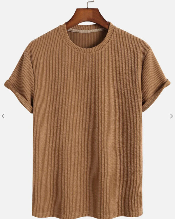 Solid Color Loose Round Neck T-shirt - Image 5