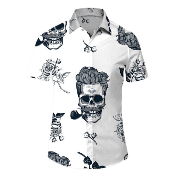 Printing Lapel Short Sleeve Shirt - Image 6