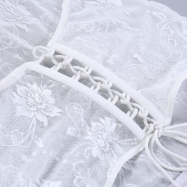 Lace-Trimmed Sheath Skirt & Push-Up Sling Top Set - Image 7