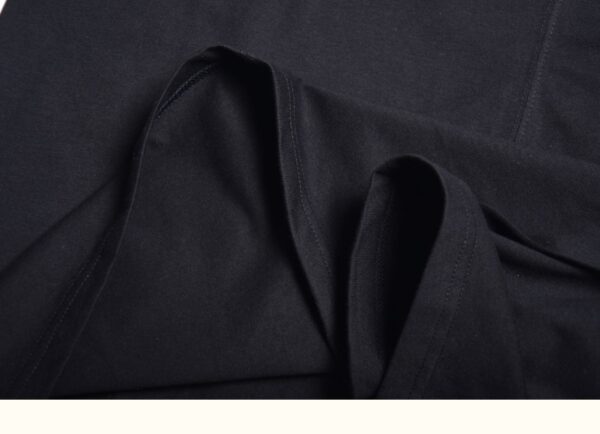 Deep-black Loose Casual T-shirt - Image 2