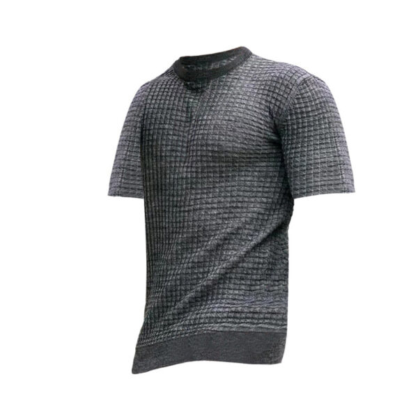 Round Neck Stretch Casual Trend Top T-Shirt - Image 5