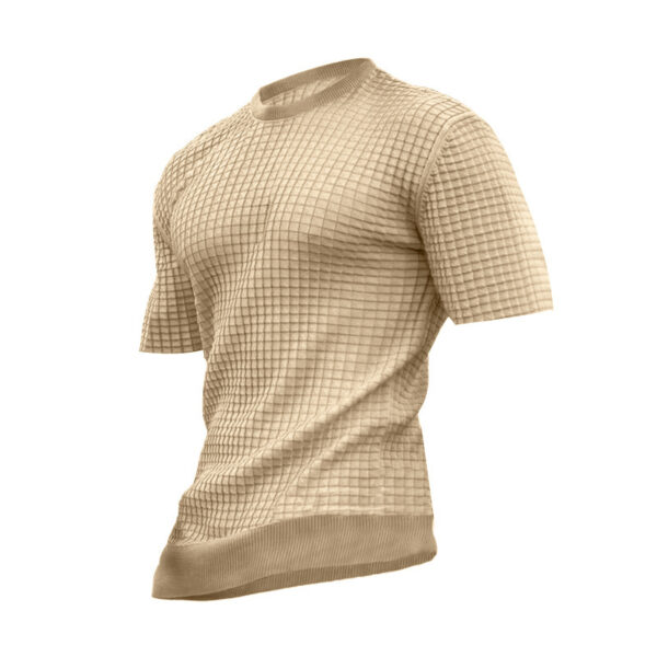 Round Neck Stretch Casual Trend Top T-Shirt - Image 9