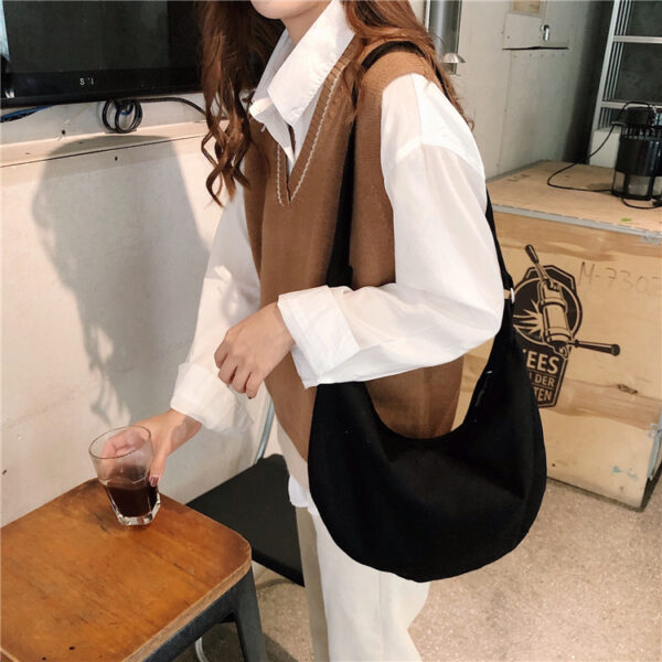 Large Capacity Shoulder Semicircle Bag - Image 8