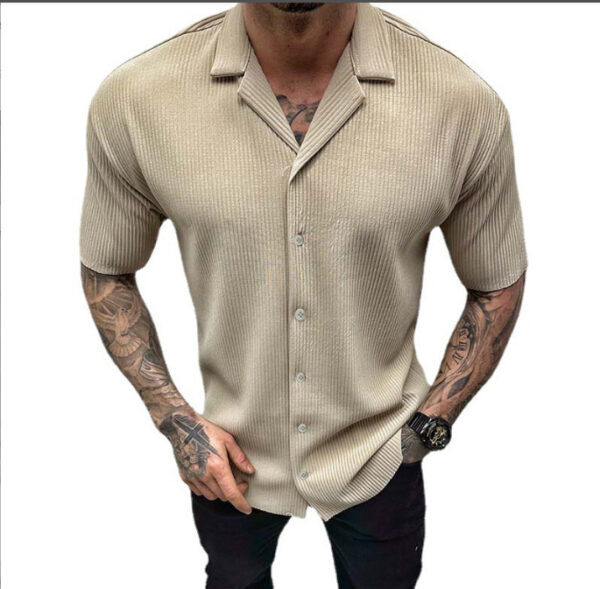 Cozy Short Sleeve Loose Casual Shirt - Image 3