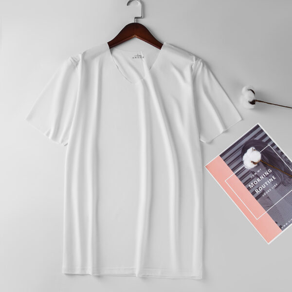 Thin Ice Silk Seamless Short Sleeve T-shirt - Image 3