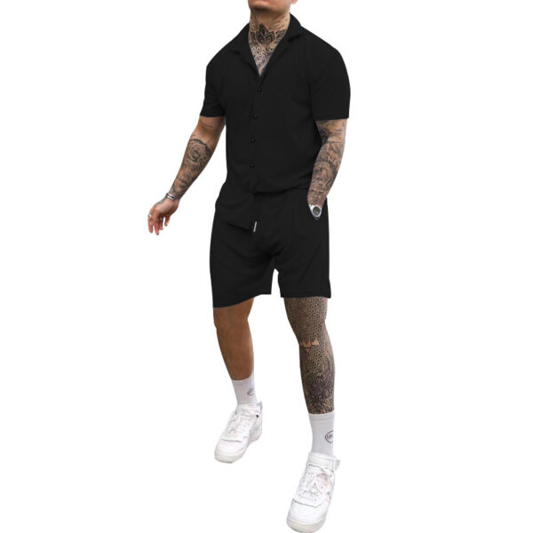 Casual Cozy Short-sleeved Mono-color Loose Two-piece Suit - Image 8