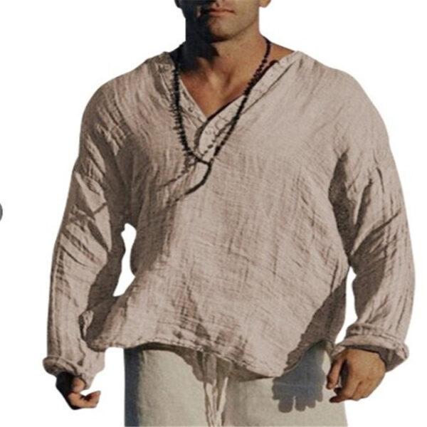 Summer Loose Cotton Linen Casual Shirt - Image 5