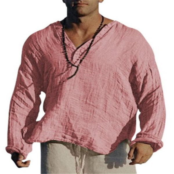 Summer Loose Cotton Linen Casual Shirt - Image 6