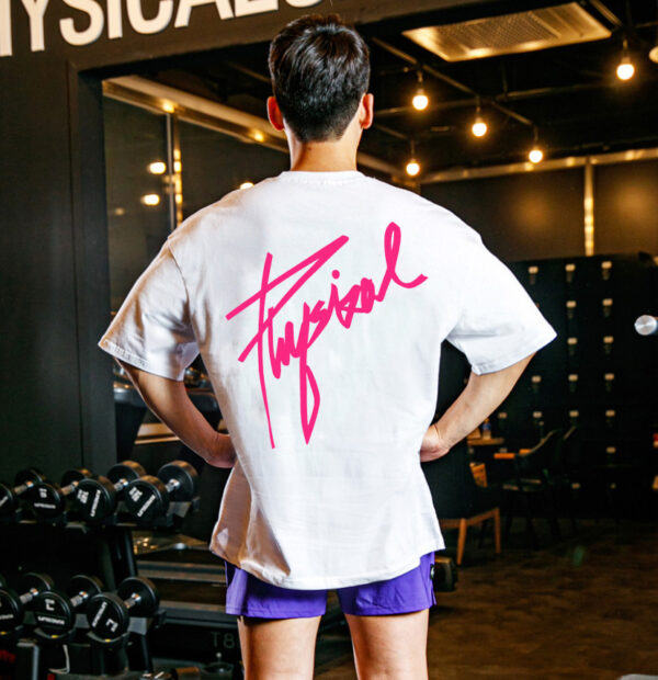 Pure Cotton Half-sleeved Loose Casual Fitness T-shirt - Image 2