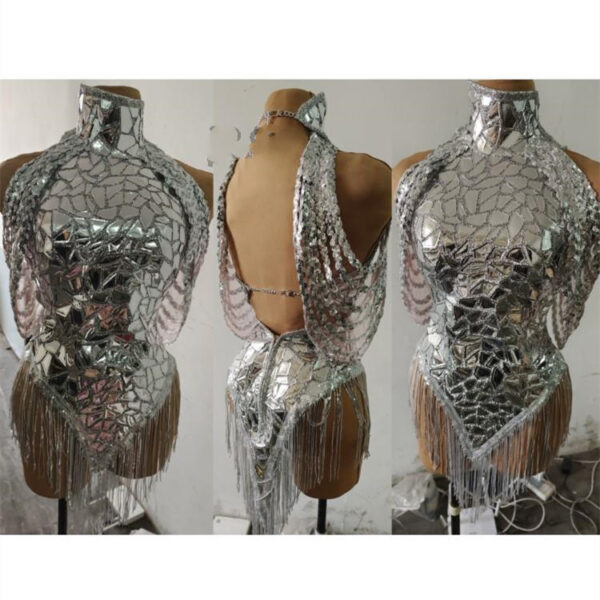 Rhinestones Women Luxury Rave Dress - Image 7