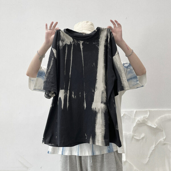 festival Tie-dye Short Sleeve T-shirt Top - Image 5