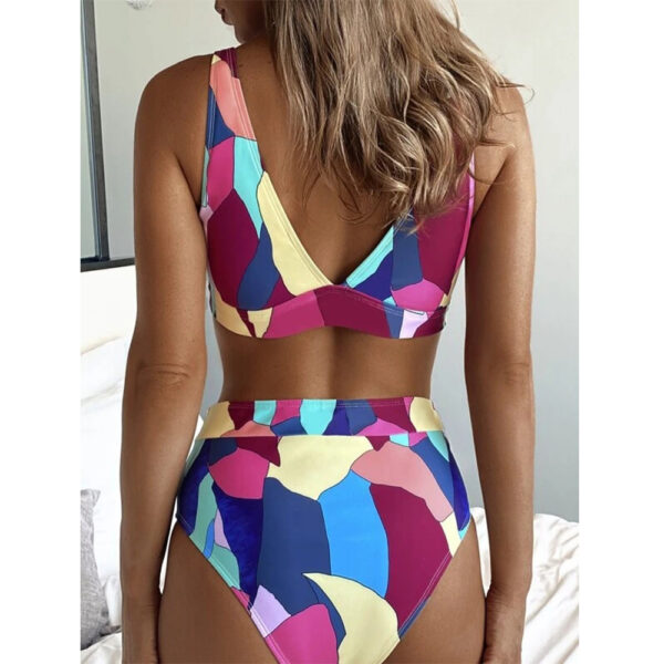 Split Swimsuit Women Geometric Pattern Printing - Image 5