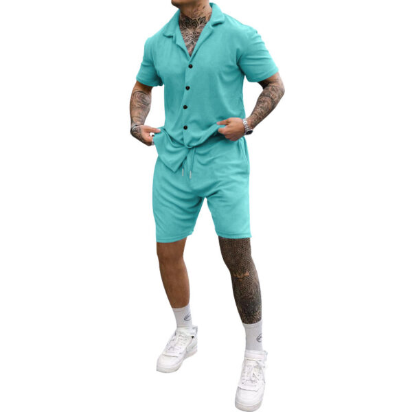 Casual Cozy Short-sleeved Mono-color Loose Two-piece Suit - Image 2