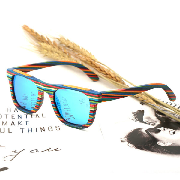 Outdoor Colourful Wood Sunglasses