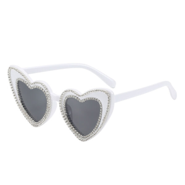 Fashion Peach Heart Diamond Sunglasses - Image 7