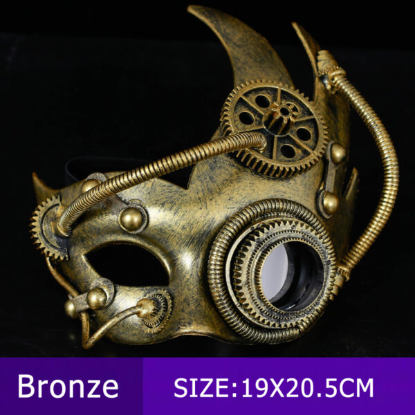 Mechanical Steampunk Retro Half Face Mask - Image 4