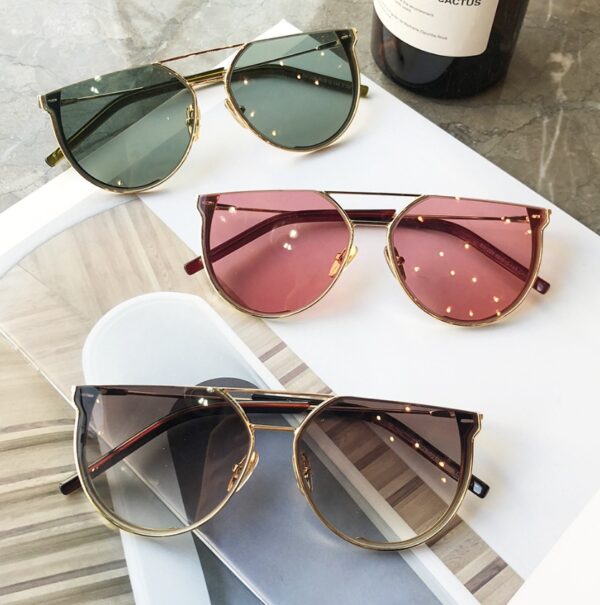 Cut Edge Half Frame Sunglasses - Image 2