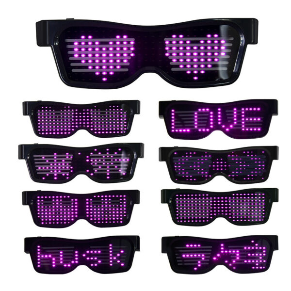 Luminous glasses led shutter atmosphere