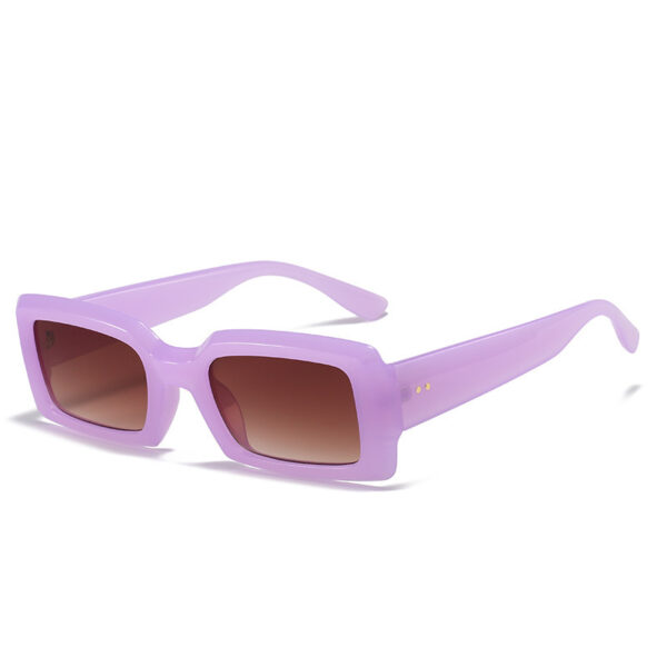 Therapy Colour Frame Fashion Square Sunglasses - Image 8