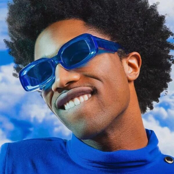 Therapy Colour Vertical Striped Concave Sunglasses - Image 2