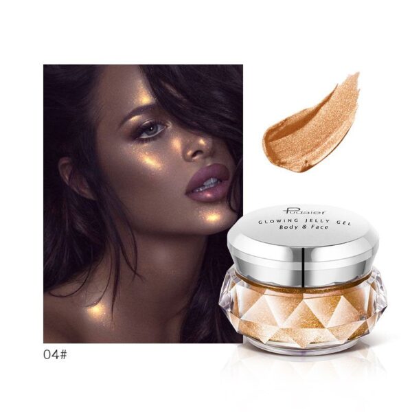 Face Highlighter Jelly Gel Mermaid Eyeshadow Glow Body Glitter Iluminador - Image 7