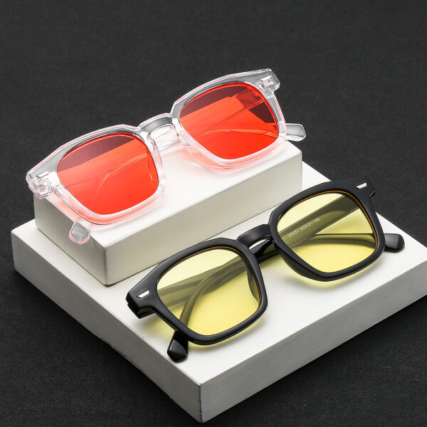 Irregular Net Red Ocean Film Sunglasses