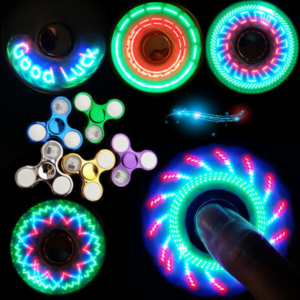Luminous LED Light Fidget Platinum Spinner Glow in Dark Light