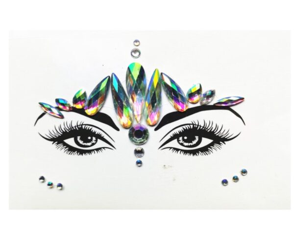Acrylic Green Resin Diamond Face Sticker